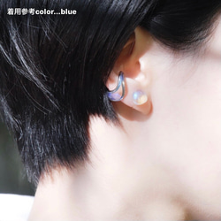 aurora ear cuff -purple- /ニッケルフリーメッキ 3枚目の画像