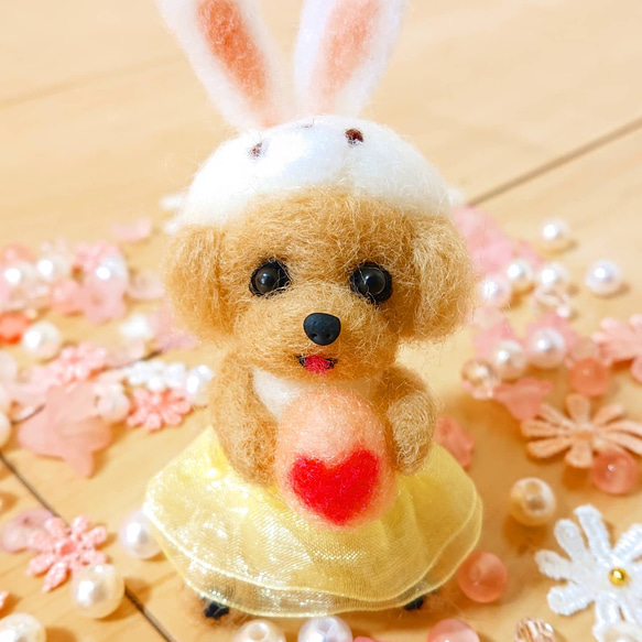 羊毛フェルト イースター トイプードル 羊毛フェルト イースター トイプードル