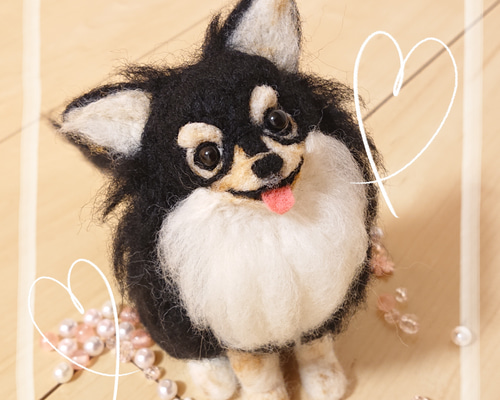 ハンドメイド 羊毛フェルト 犬 チワワ ぬいぐるみ 羊毛フェルト チワワ ハンドメイド 犬 - メルカリ