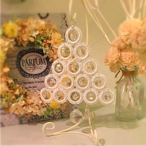 受注制作☆スワロフスキー®️☆ツリー型☆サンキャッチャー