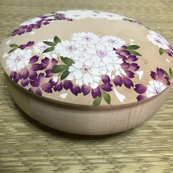 八重桜 菓子器 7寸 手描き 絵付け 【受注製作】 3枚目の画像