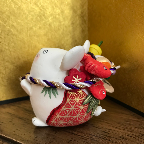 正月 干支 ねずみ 子 紙粘土の置物 手作り その他置物 楓 通販 8364399