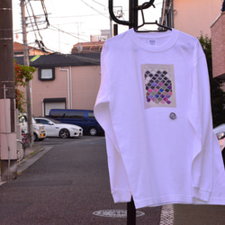 long T-shirt original《white》オリジナル プリント ロング Tシャツ 白 2枚目の画像