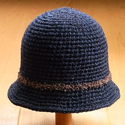 冬の帽子・藍 2枚目の画像