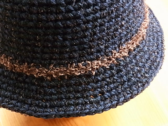 冬の帽子・藍 3枚目の画像