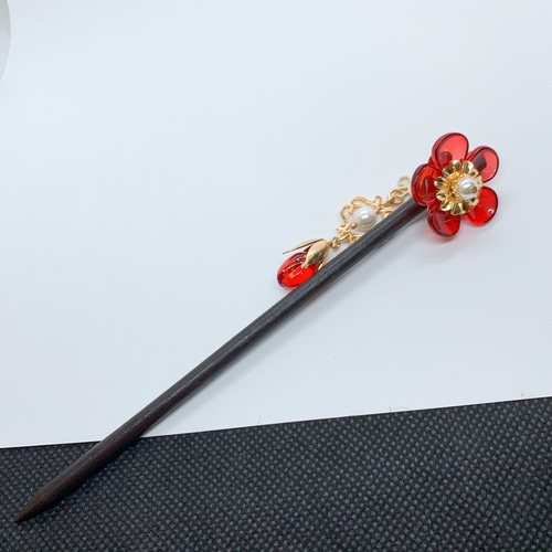 E19 かんざし 梅花簪 紅梅の花簪 梅の花 一輪花簪 木簪 花簪 花 E19 かんざし 梅花簪 紅梅の花簪 梅の花 一輪花簪 木簪 花簪 花