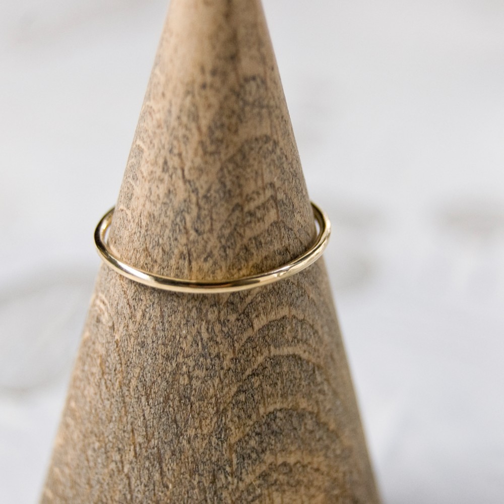 鏡面 K18YGイエローゴールドプレーンリング 1.0mm幅 ミラー｜K18YG RING｜514