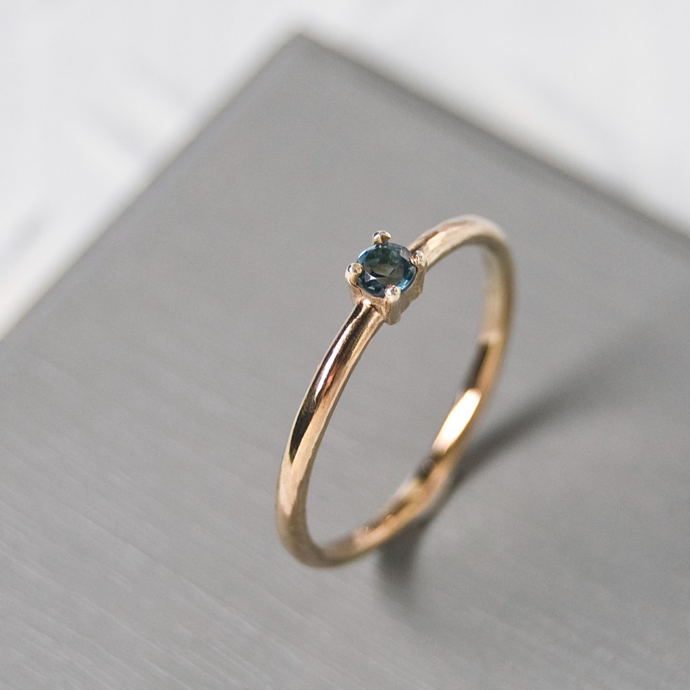 鏡面 ロンドンブルートパーズ ラウンド3mm PGPプレーンリング 1.5mm幅 ミラー｜PGP RING sv｜532