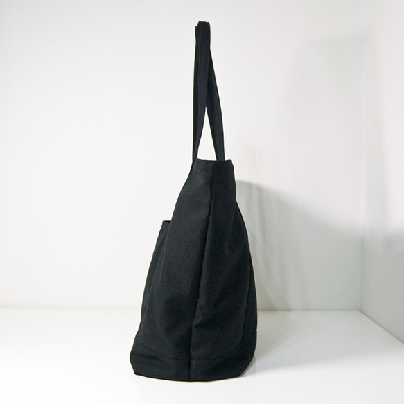 キャンバストートバッグ M 36×48×17cm 黒｜CANVAS BAG｜564 3枚目の画像