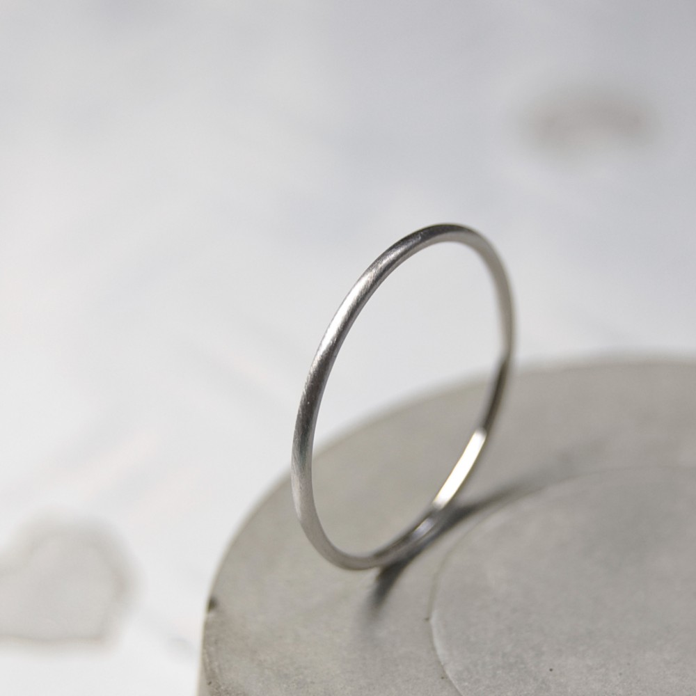 つや消し PT900プラチナプレーンリング 1.0mm幅 マット｜PT900 RING｜574