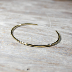 鏡面 真鍮プレーンバングル 2.0mm幅 ミラー｜BRASS BANGLE｜589 2枚目の画像