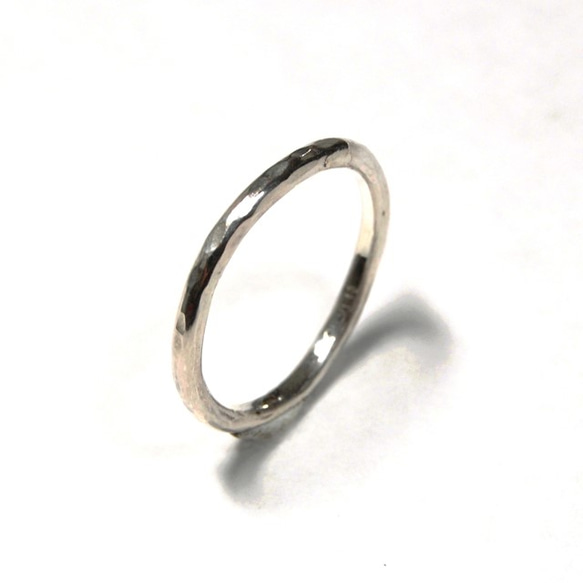 鎚目 シルバープレーンリング 1.8mm幅 凸凹｜SILVER RING｜120 4枚目の画像