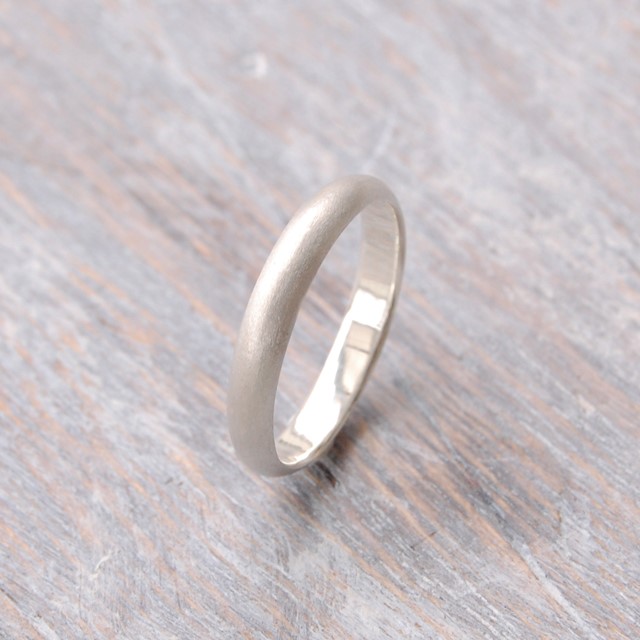 シルバードームプレーンリング 3.0mm幅 つや消し｜FA-144