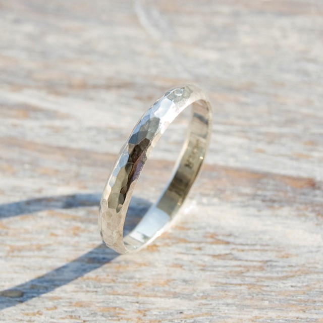 シルバードームプレーンリング 3.0mm幅 槌目｜FA-150