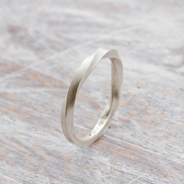 つや消し シルバーツイストリング 1.8mm幅 マット｜SILVER RING｜185