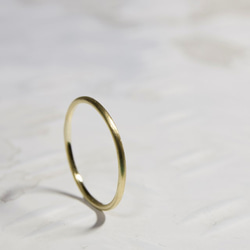つや消し ブラスプレーンリング 1.2mm幅 マット 真鍮｜BRASS RING 指輪 シンプル アクセサリー｜226 3枚目の画像