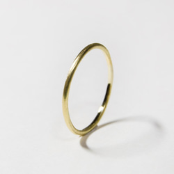 つや消し ブラスプレーンリング 1.2mm幅 マット 真鍮｜BRASS RING 指輪 シンプル アクセサリー｜226 4枚目の画像