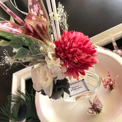 ディフューザーセット折鶴〜香りとお花の癒しデコディフューザー〜 2枚目の画像