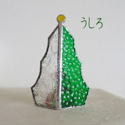 ステンドグラス☆クリスマスツリーと雪だるま☆ 2枚目の画像