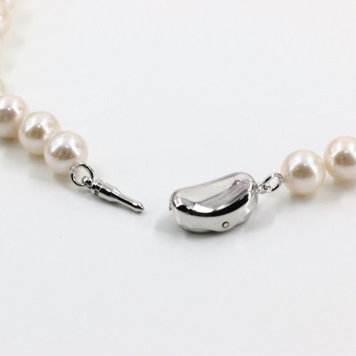 花株級 真珠 大玉ホワイトネックレス 8mm ネックレス・ペンダント