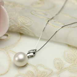 真珠ネックレス 一粒パールネックレス 天然ホワイトカラー 1枚目の画像
