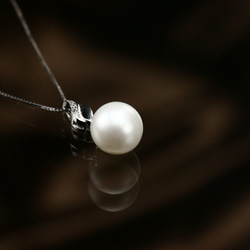 真珠ネックレス 一粒パールネックレス 天然ホワイトカラー 4枚目の画像