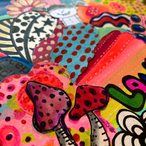 手描き絵✴︎コラージュ原画#1 希望の虹 イラスト TAO 通販 10272315