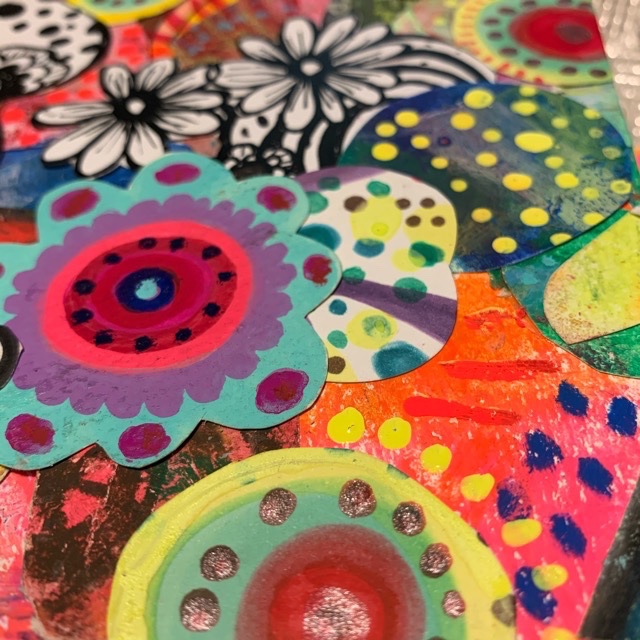 手描き絵✴︎コラージュ原画#2 romance Flower❤︎