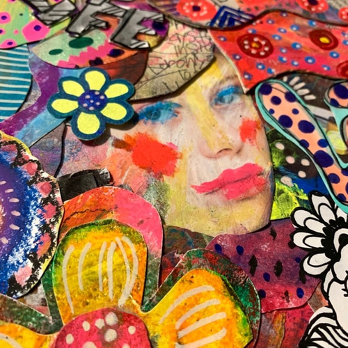 手描き絵✴︎コラージュ原画#5 pop life！ その他アート TAO 通販