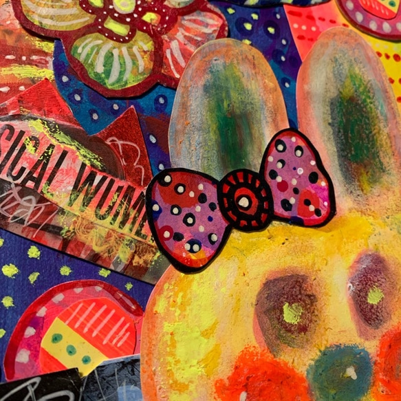 手描き絵✴︎コラージュ原画#9 私の心はいつも青空 