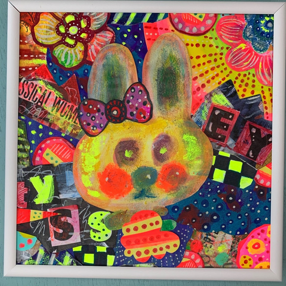 手描き絵✴︎コラージュ原画#9 私の心はいつも青空 