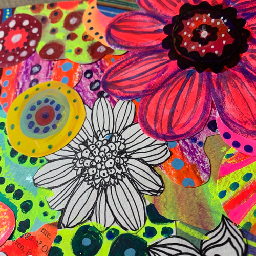 手描き絵✴︎コラージュ原画#20 Rock & LOVE♩ その他アート TAO