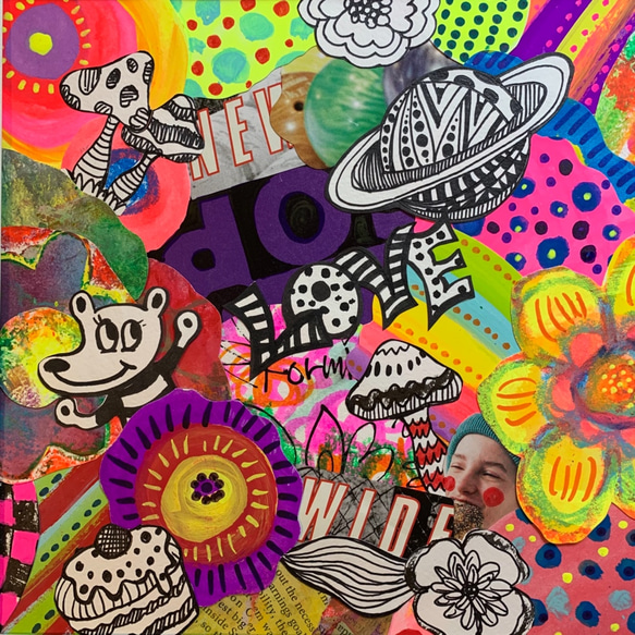 原画　コラージュ　現代アート sold #コラージュ#コラージュアート#コラージュ作品#イラスト