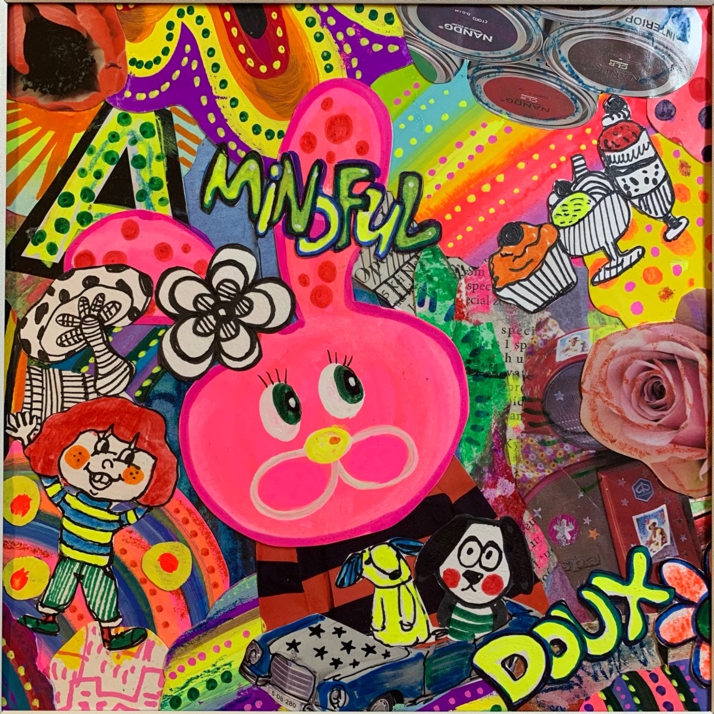 手描き絵✴︎コラージュ原画#23 happy ウサコ！
