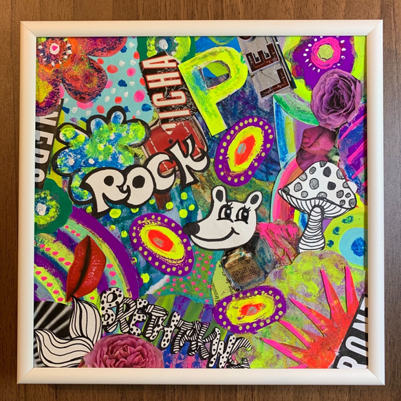 手描き絵✴︎コラージュ原画#24 pop & Rocky 2枚目の画像