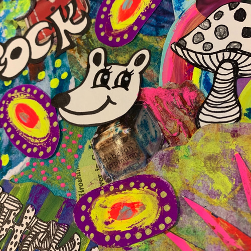 手描き絵✴︎コラージュ原画#24 pop & Rocky その他アート TAO
