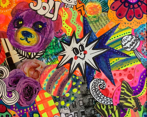 手描き絵✴︎コラージュ原画#25 jori jori jori その他アート