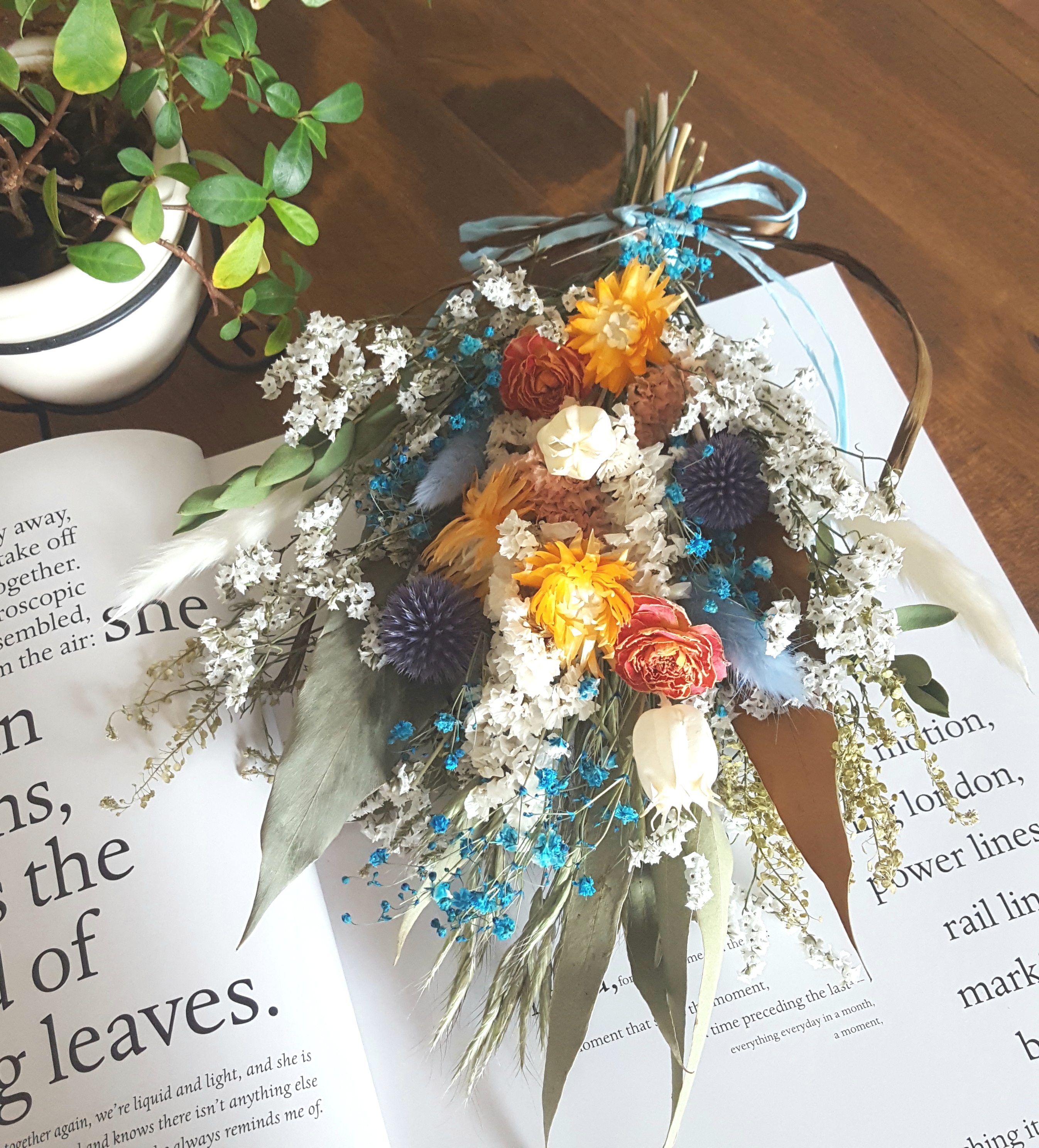 約60cm・ブリックオレンジのワイルドロングスワッグ　ふっくら LLタイプ 31a1e46861e5f89df1c6121de8bb79