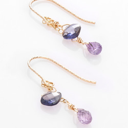 Crystal Series-Elegant Afternoon Tea-Cordierite Amethyst 14k gfイ 1枚目の画像