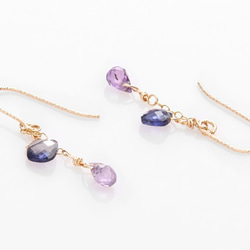 Crystal Series-Elegant Afternoon Tea-Cordierite Amethyst 14k gfイ 2枚目の画像