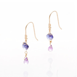 Crystal Series-Elegant Afternoon Tea-Cordierite Amethyst 14k gfイ 4枚目の画像