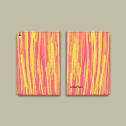 【芸術バクハツ】SPLASHピンク  手帳型タブレットケース　ipad andoroid　対応機種あり 1枚目の画像
