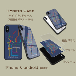 【君の最寄り駅】ネイビー  スマホケース　iphone android ほぼ全機種対応 3枚目の画像