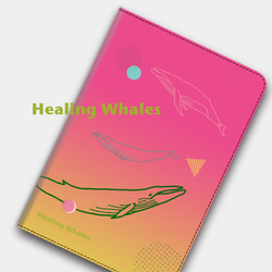 【Healing Whales】朝焼け　 手帳型タブレットケース　ipad andoroid　対応機種あり 2枚目の画像