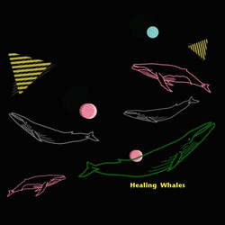 【Healing Whales】ブラック  iphone android ほぼ全機種対応 4枚目の画像