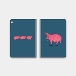 【Pinky Kava】インディゴブルー  手帳型タブレットケース　ipad andoroid　対応機種あり 1枚目の画像