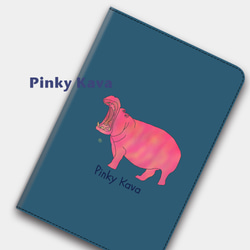 【Pinky Kava】インディゴブルー  手帳型タブレットケース　ipad andoroid　対応機種あり 2枚目の画像