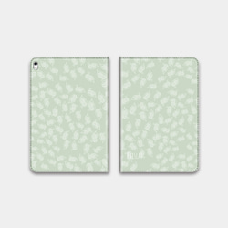 【ミジンコペイズリー】シャーベットグリーン　手帳型タブレットケース　ipad andoroid　対応機種あり 1枚目の画像