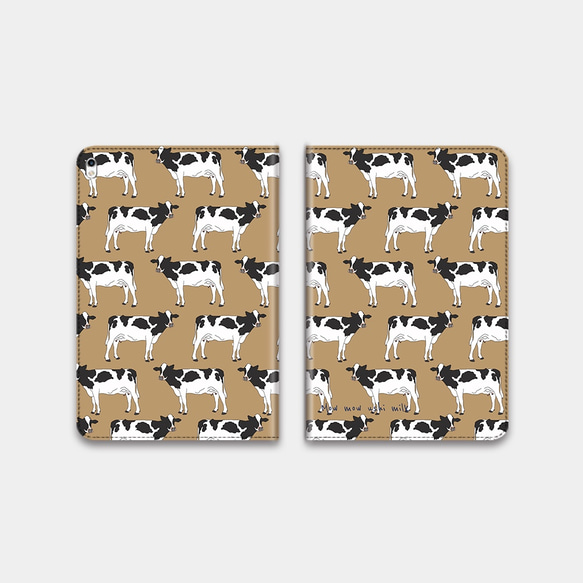 【モーモー牛ミルク】コーヒー牛乳　手帳型タブレットケース　ipad andoroid　対応機種あり 1枚目の画像