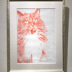 オーダー絵画A4 オーダー】スーパーハンコアート ☆ペットや大切な人の似顔絵